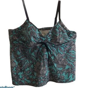 Lands End Adj Strap Swim Top 22W